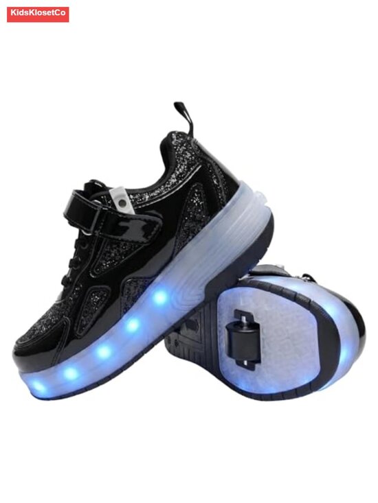 Other - Kids 2-in-1 Light Up Roller Skate Sneakers with Removable Wheels USB